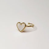 Bague Coeur nacre